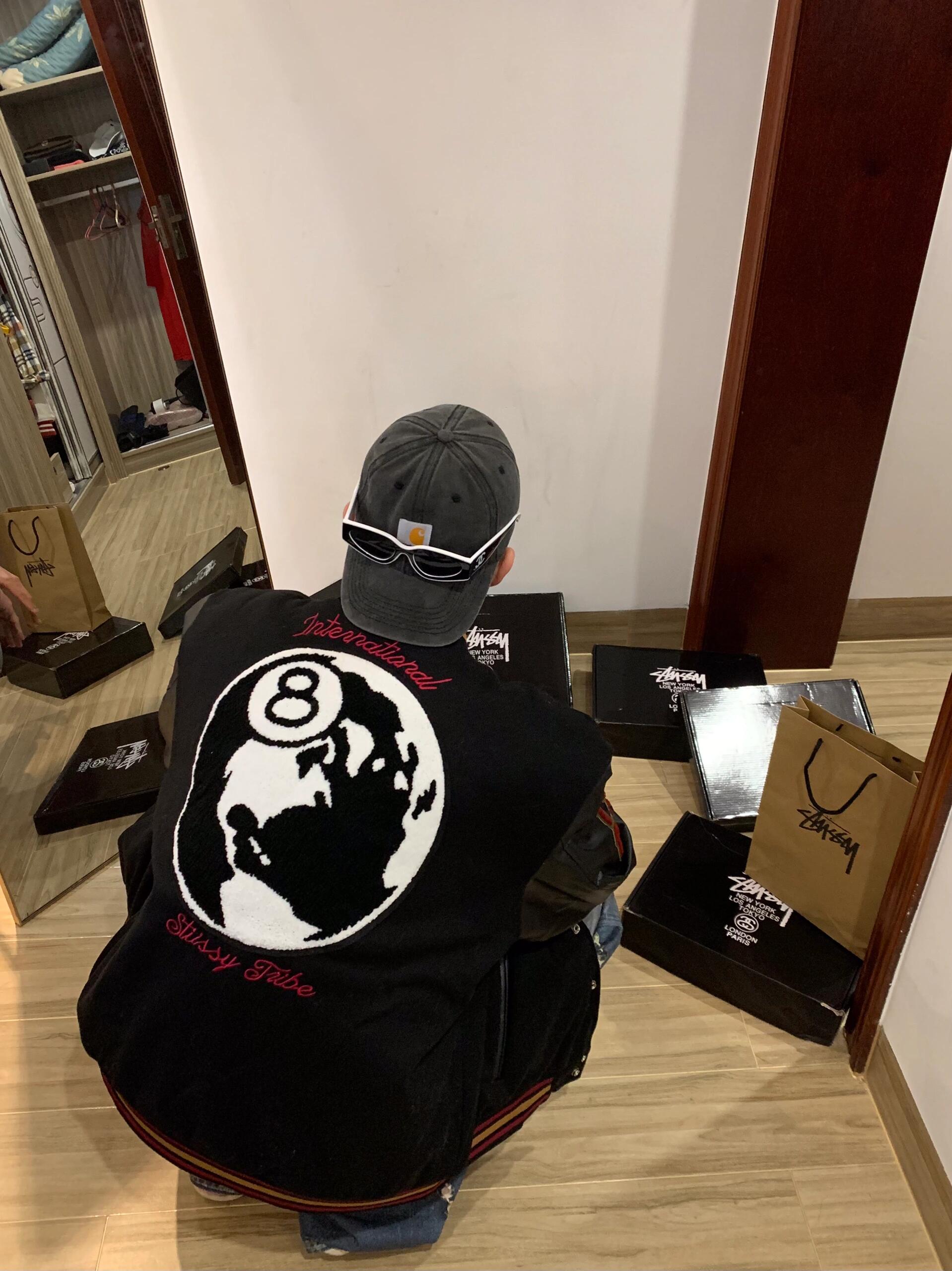 黑八台球毛巾绣棒球服✨