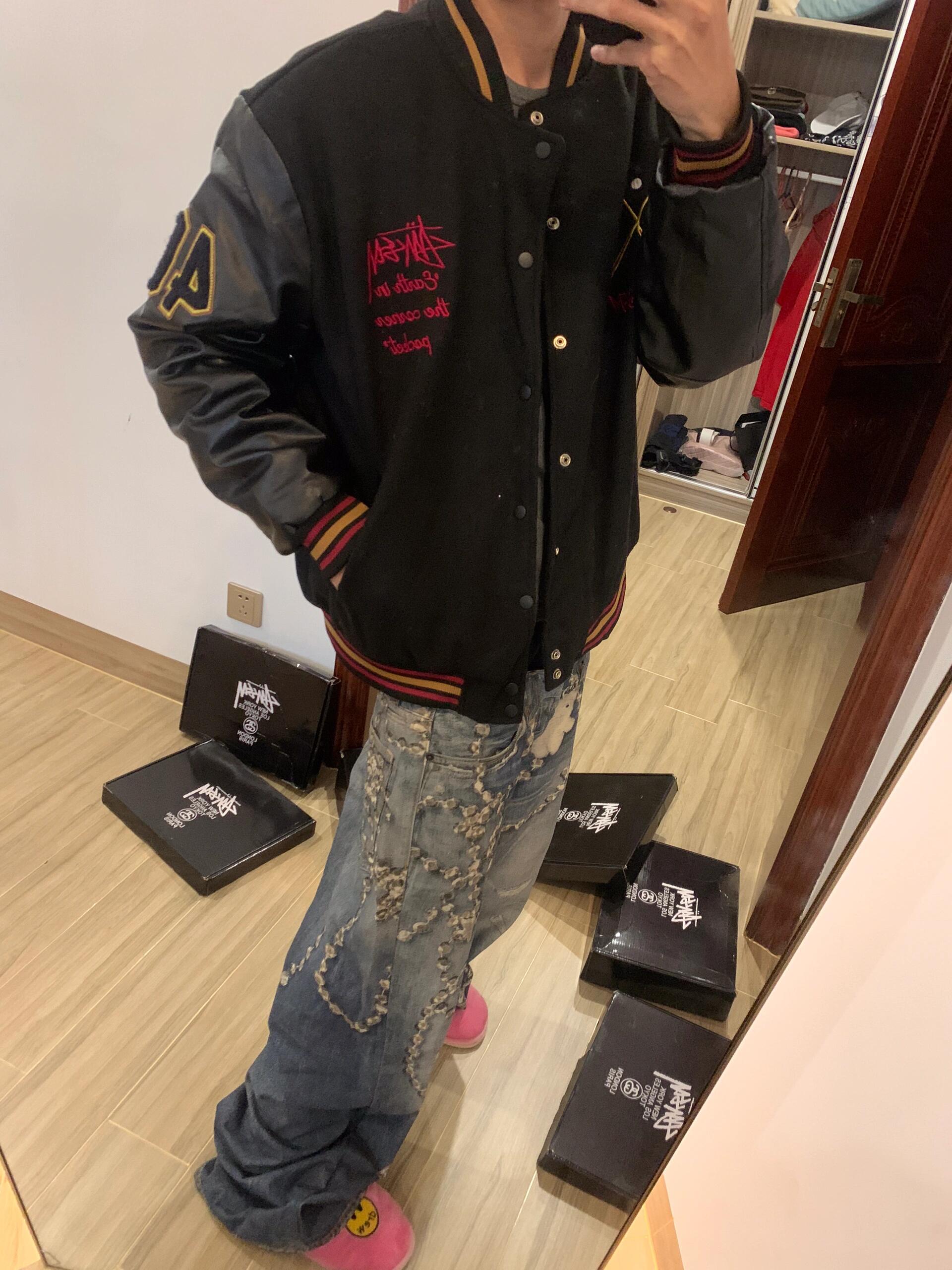 黑八台球毛巾绣棒球服✨