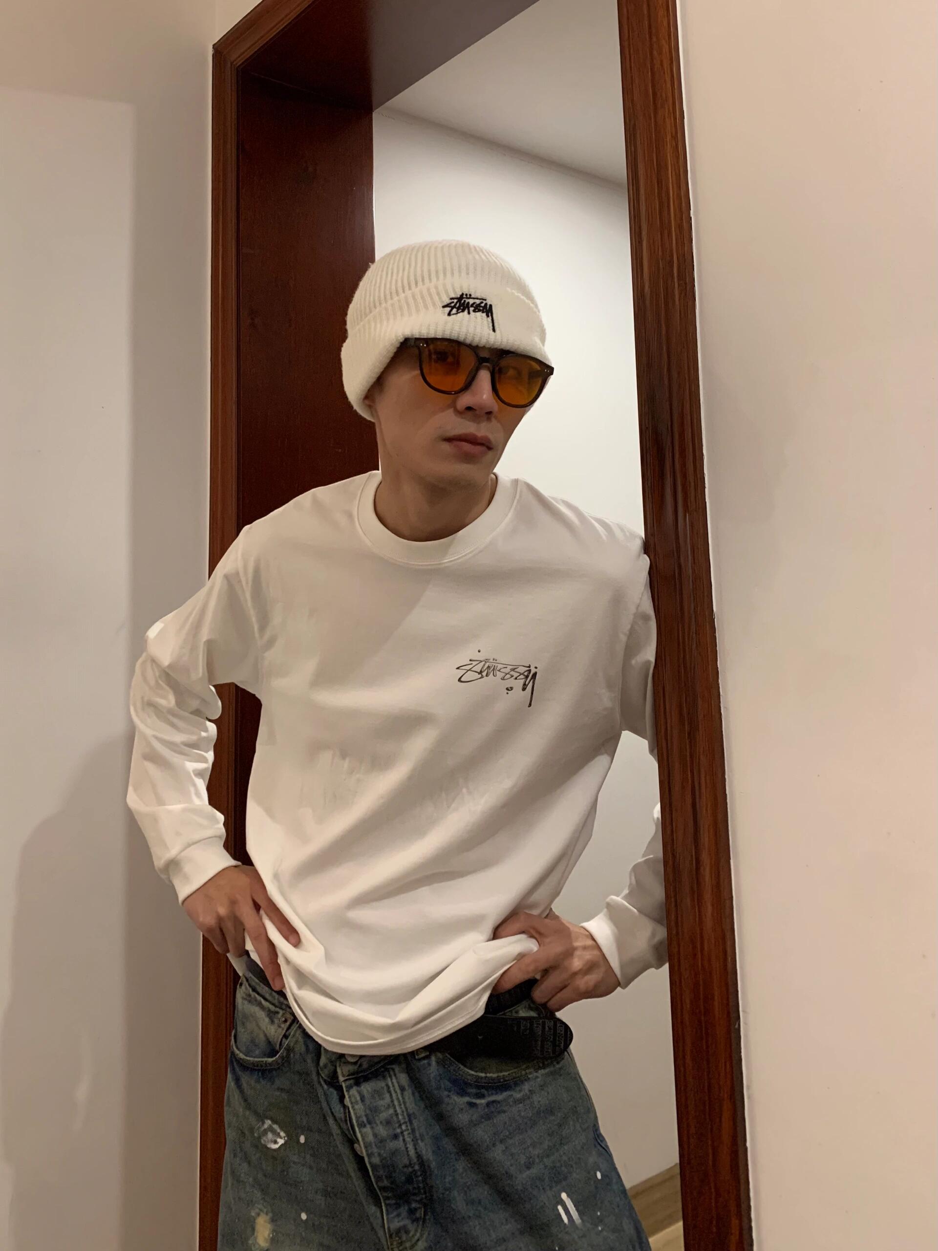 stussy液态金属涂鸦长袖✨