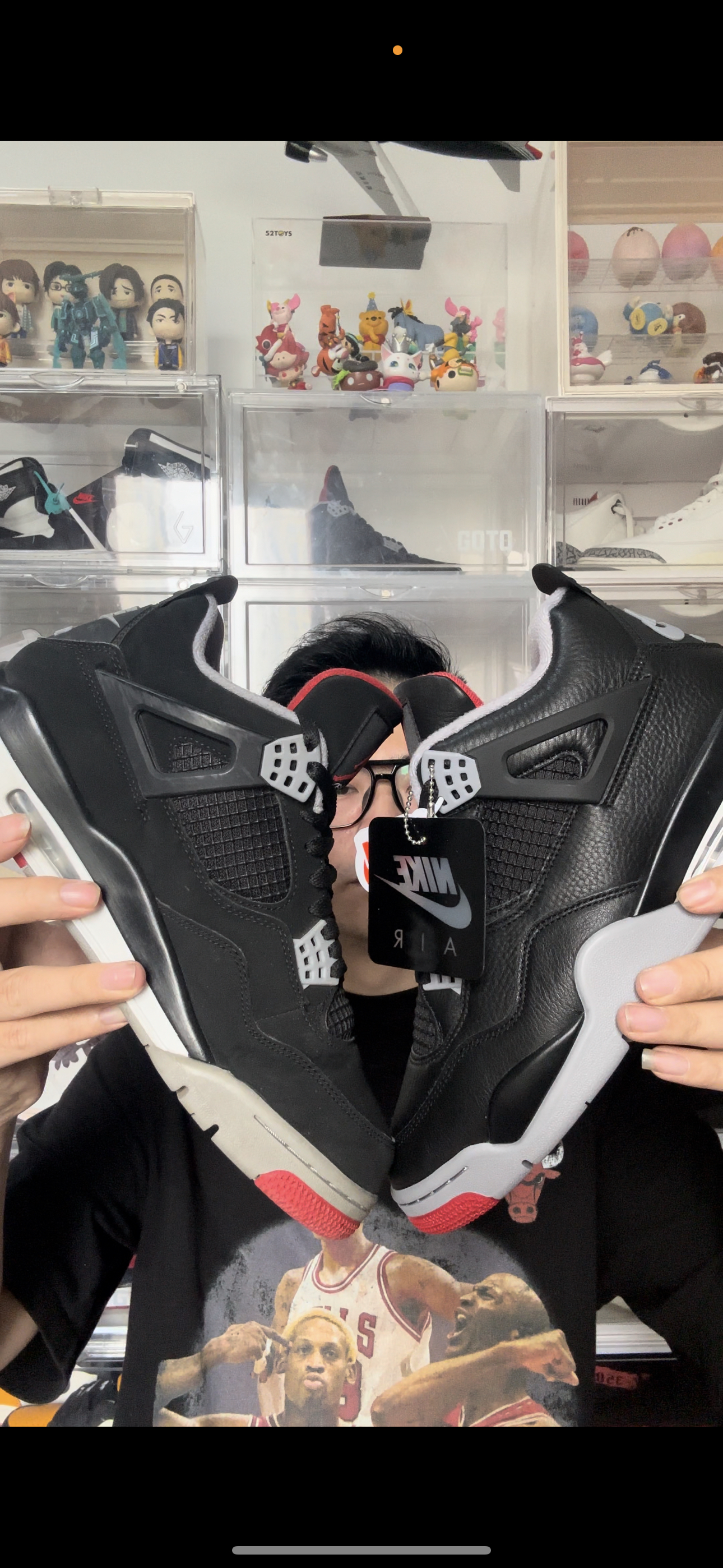 麂皮&牛皮革❓AJ4黑红复刻对比❗️买新不买旧❗️