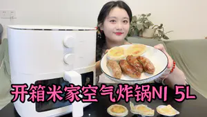 开箱米家空气炸锅N1 5L,烘烤免翻面,大视窗烹饪随时可见