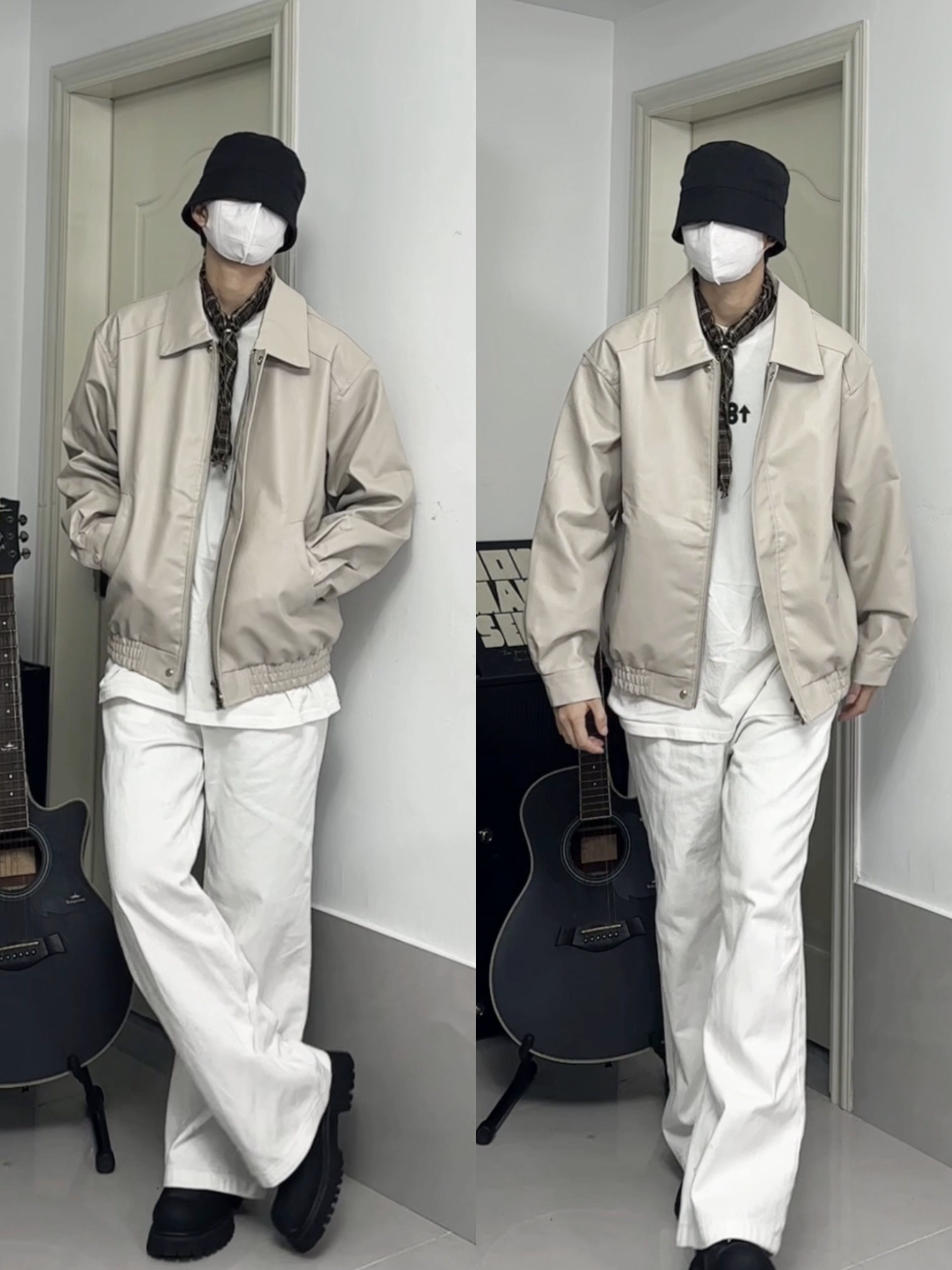 皮夹克穿搭帅得也太轻松了