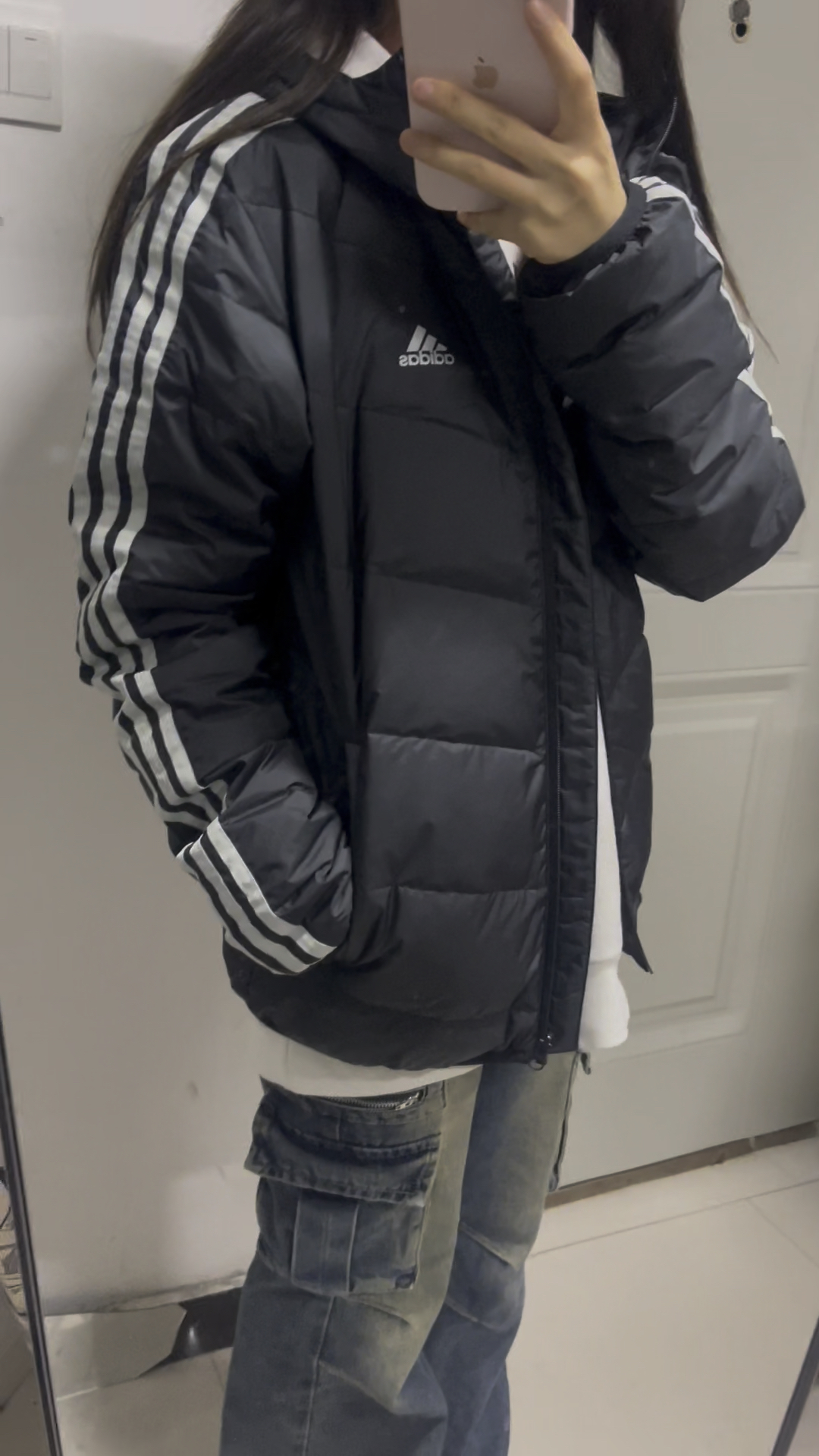 这件阿迪达斯羽绒服有人不知道我都会伤心的！