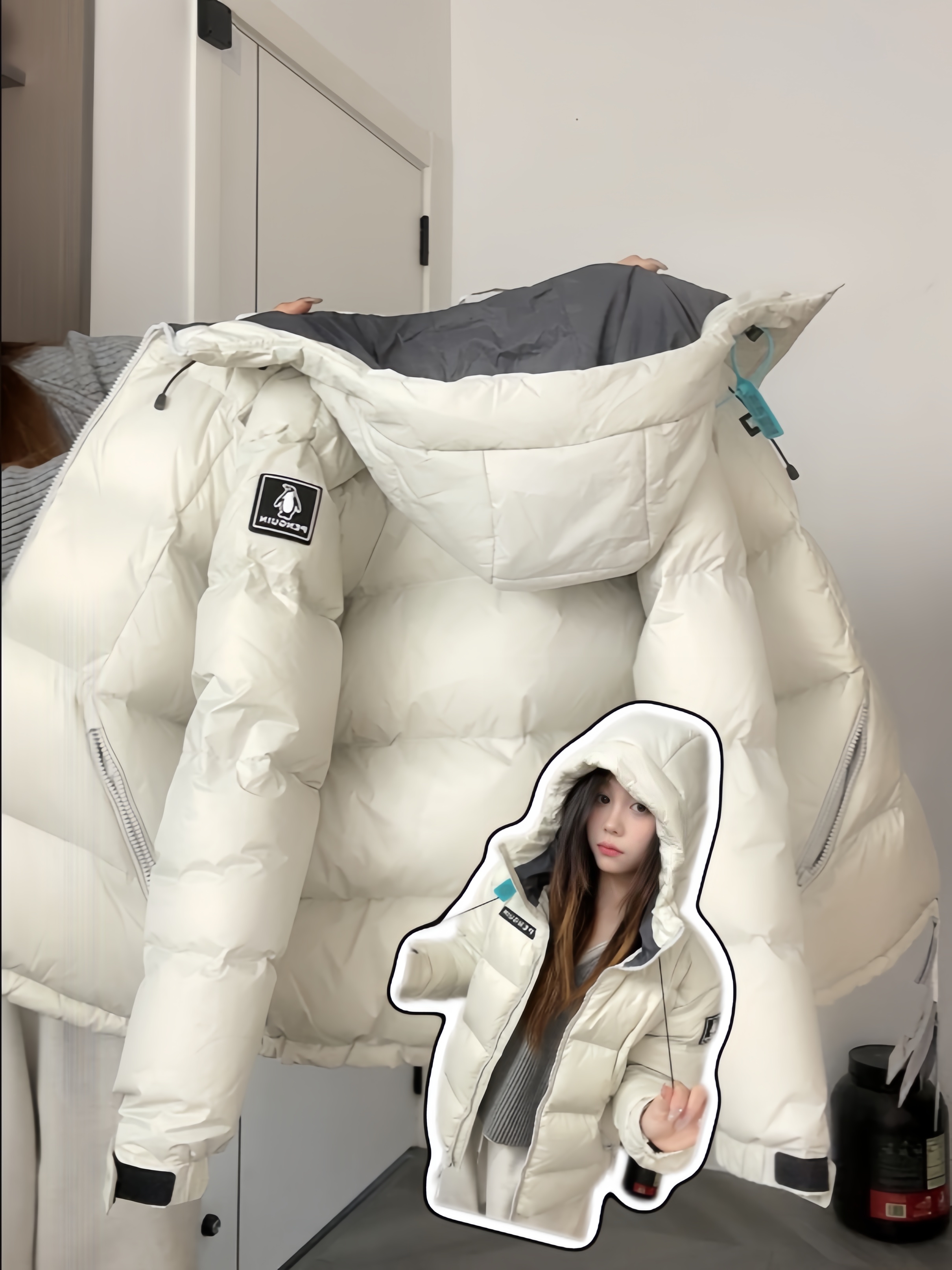 我强烈推荐这件羽绒服❄️!百搭又耐脏!