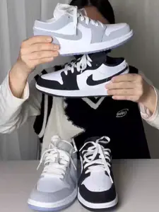 AJ1黑白灰VSAJ1迪奥灰 四个细节对比