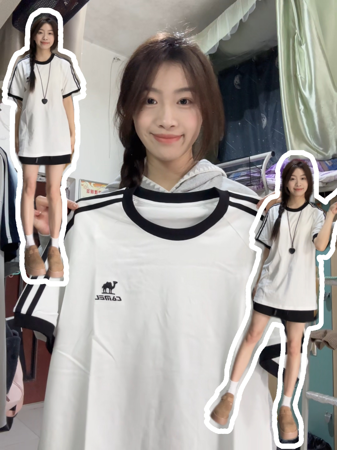 好喜欢这种简约百搭短袖呀！！