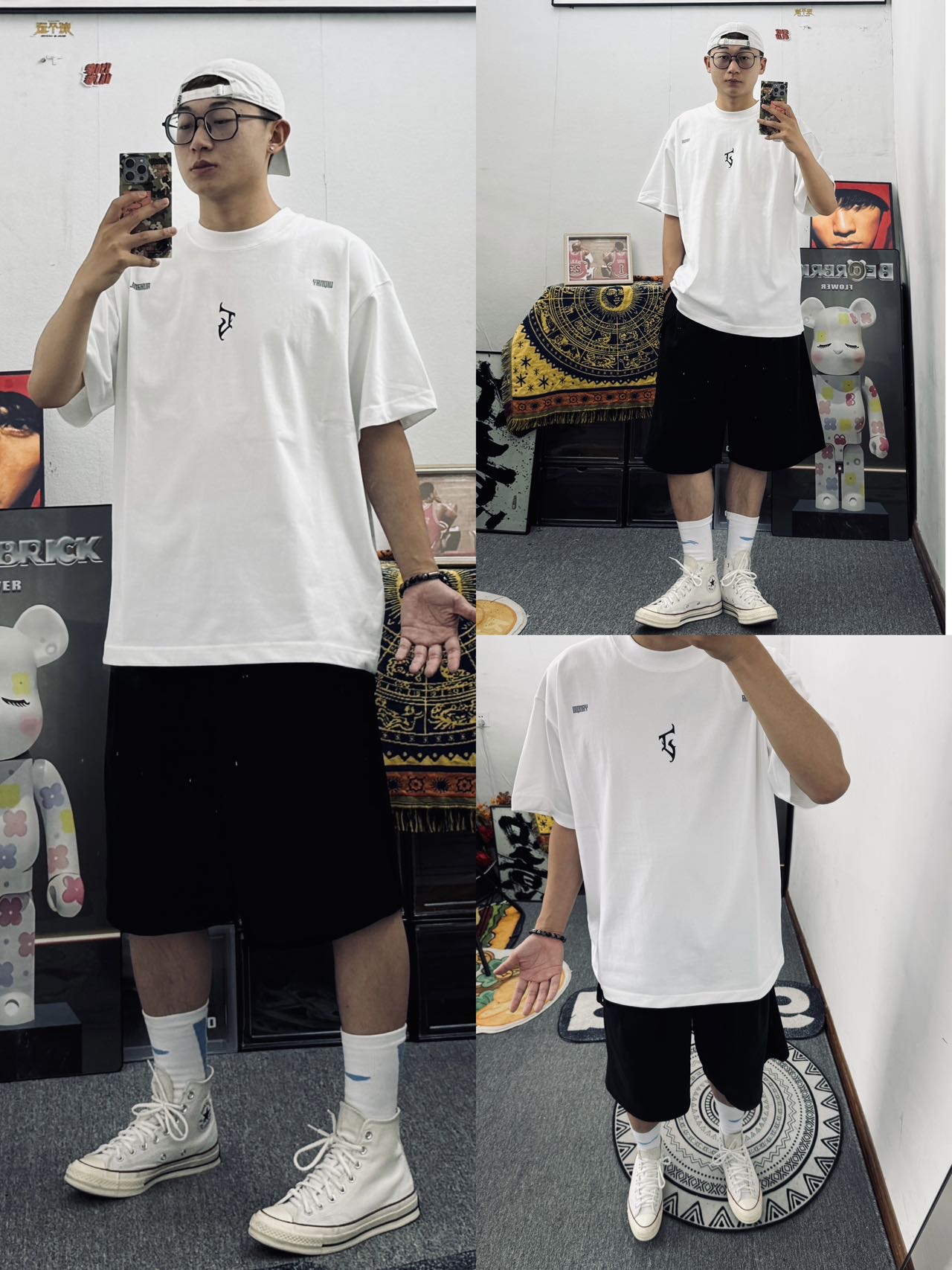 极简夏日穿搭｜白T➕黑短裤=夏天