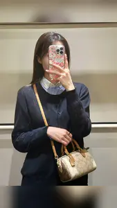 COACH蔻驰 Rowan 18 徽标Logo拉链开合 涂层帆布 单肩斜挎手提包 小号 女款 浅卡其