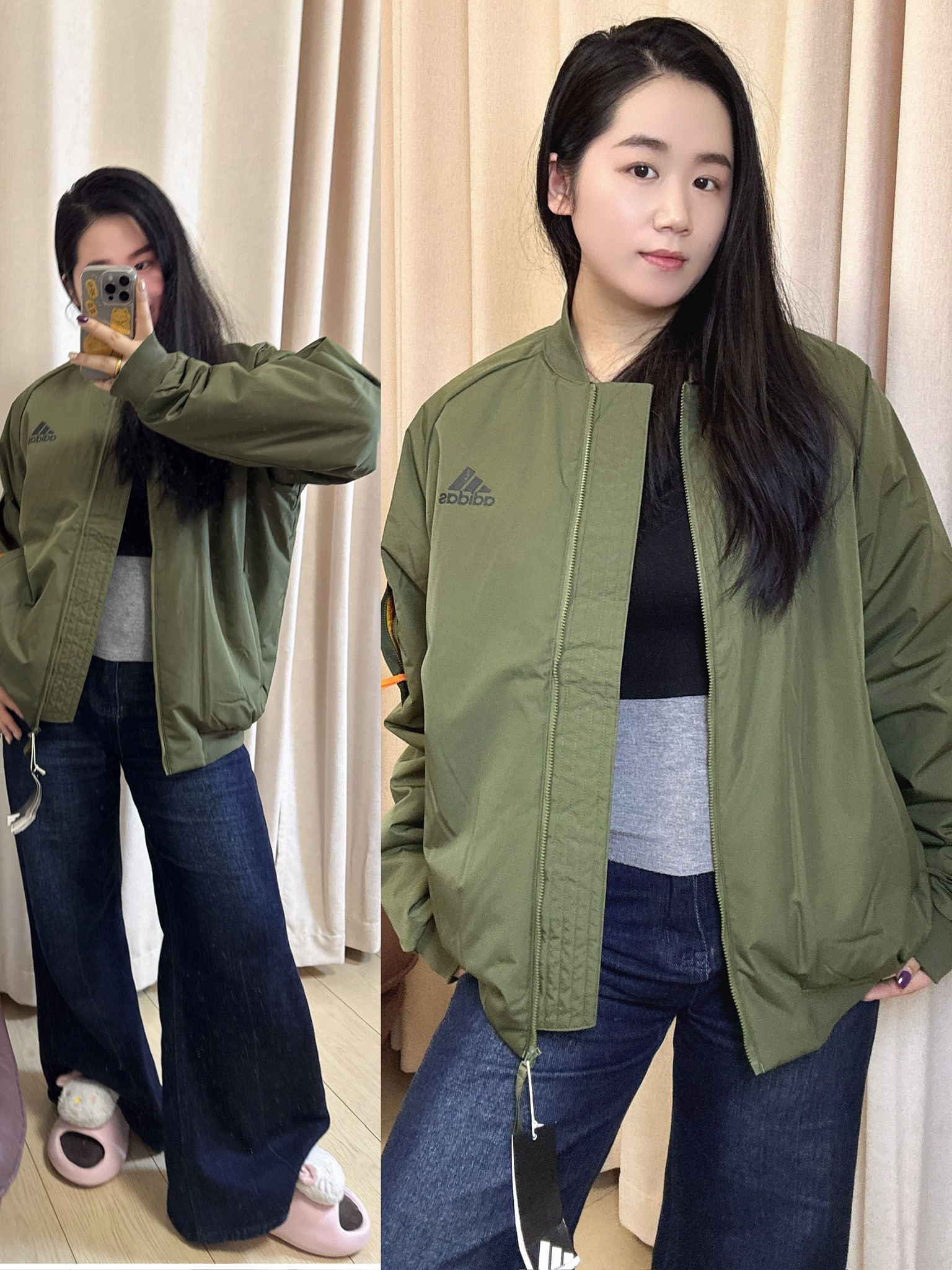 3开头买Adidas飞行员夹克外套