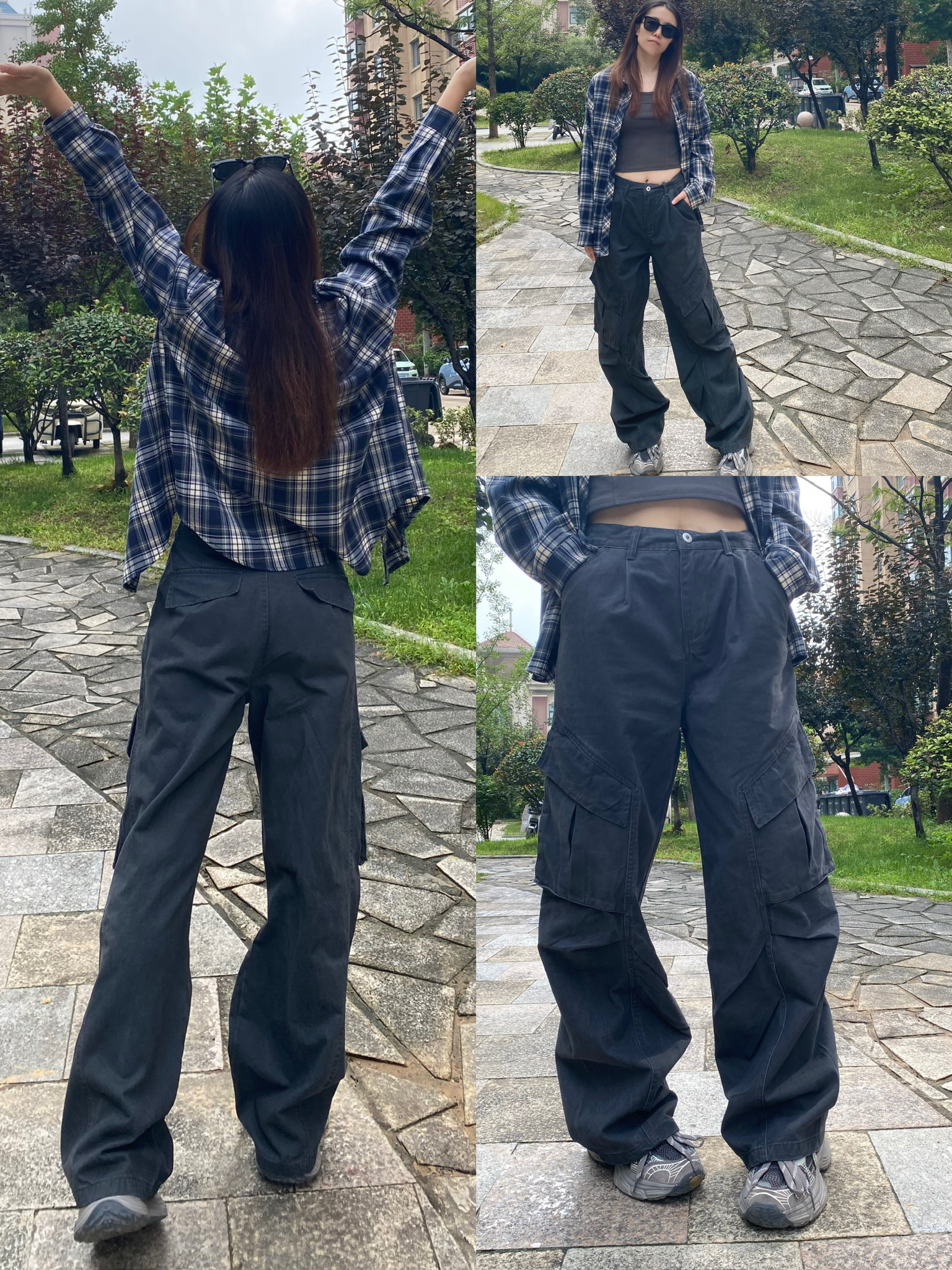 妈耶‼️版型这块，这款休闲工装裤是真拿捏了～