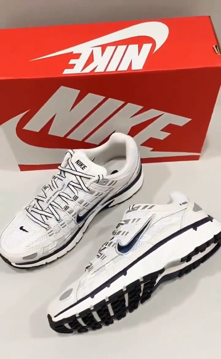 Nike P-6000 男女同款银白休闲鞋 | 网布透气+防滑耐磨，承包城市通勤与轻跑

文