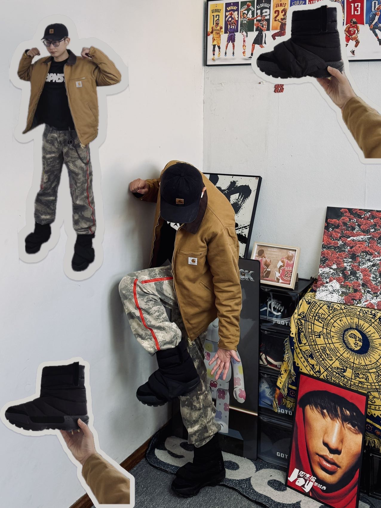 冬日年度潮暖穿搭｜高帮面包鞋裹暖又撑场