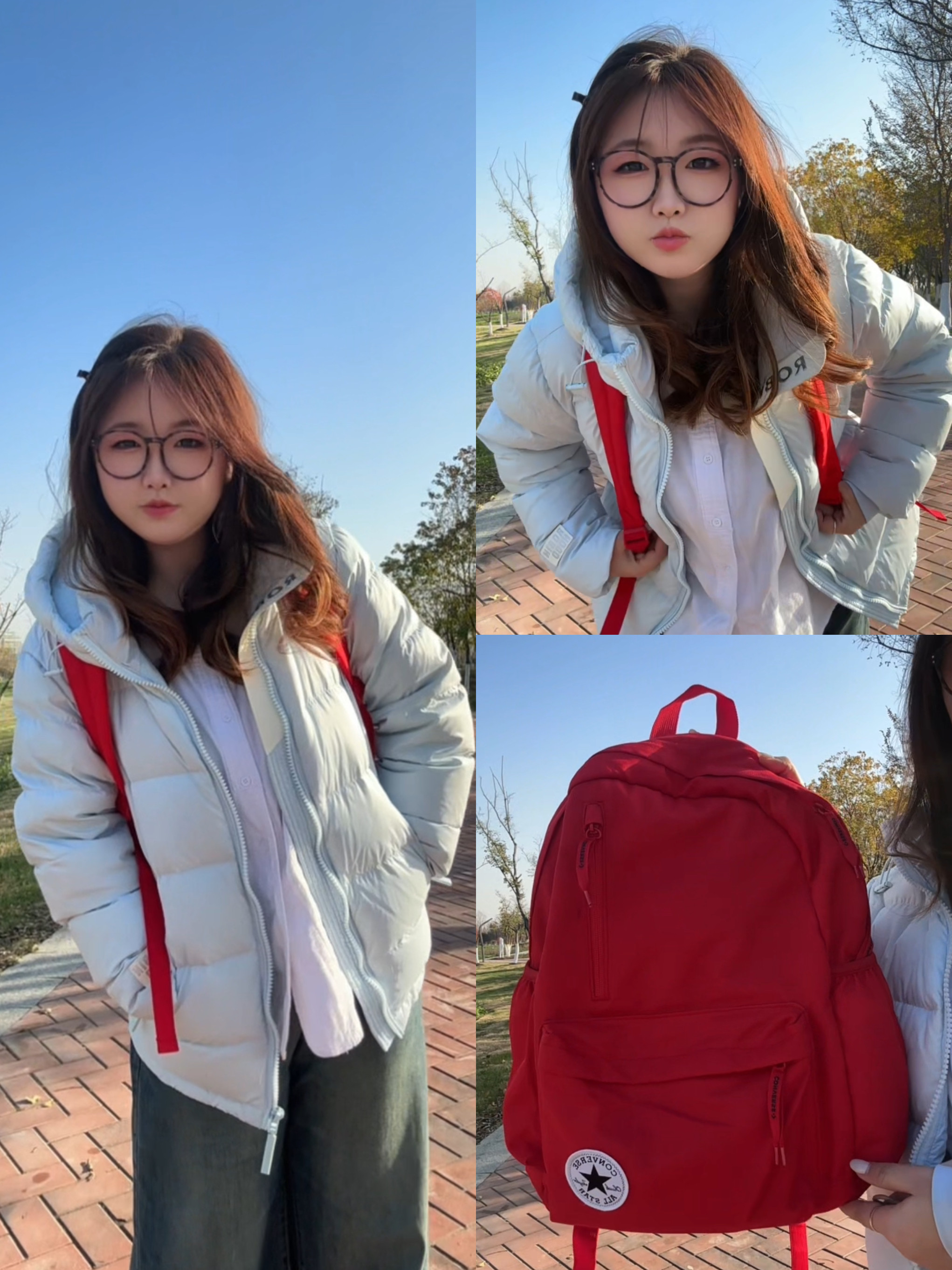 背上Converse学院红双肩包开启校园活力之旅