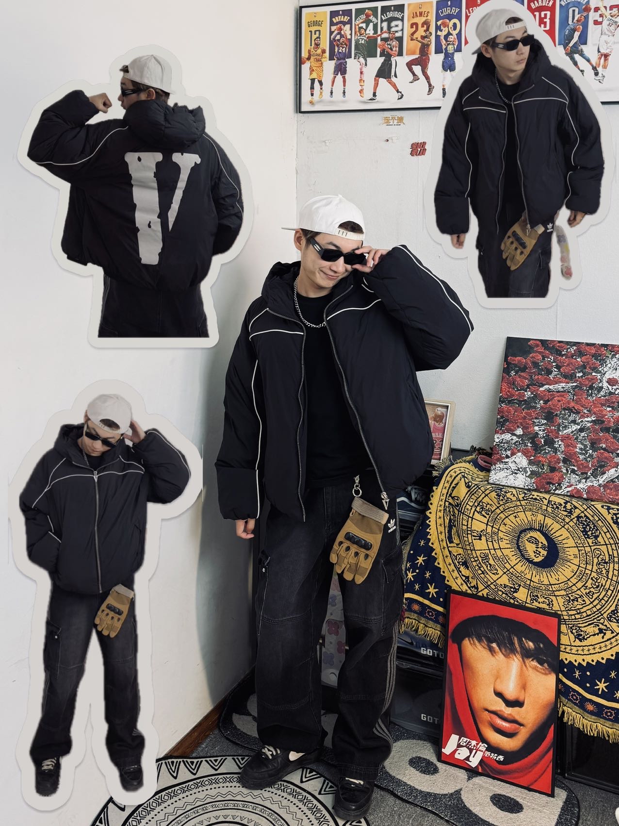 🔍3M反光➕加厚‼️178街头男孩年度秋冬本命羽绒服✨