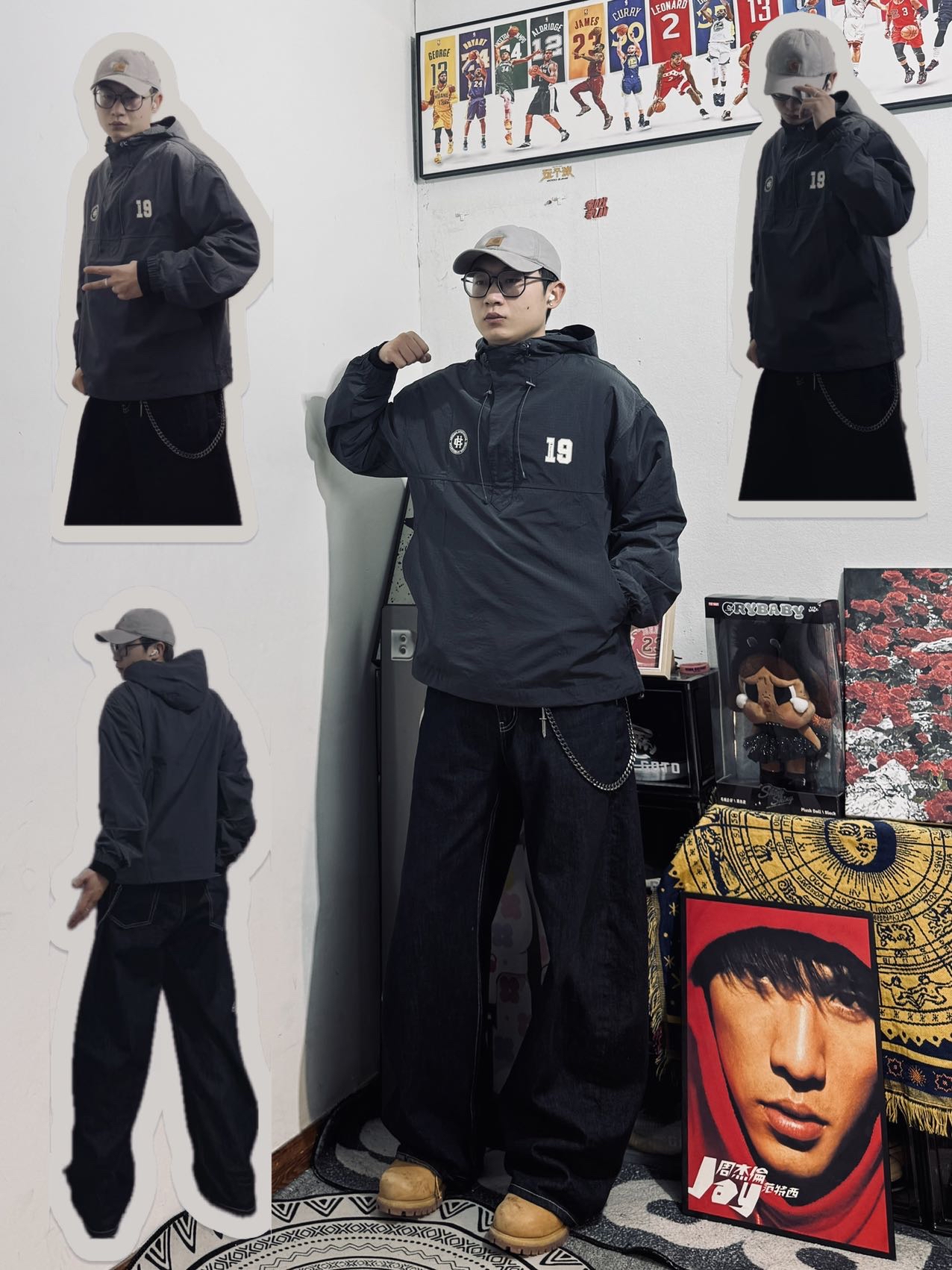 178/140男生秋冬穿搭｜修饰腿型的cleanfit一套🍂