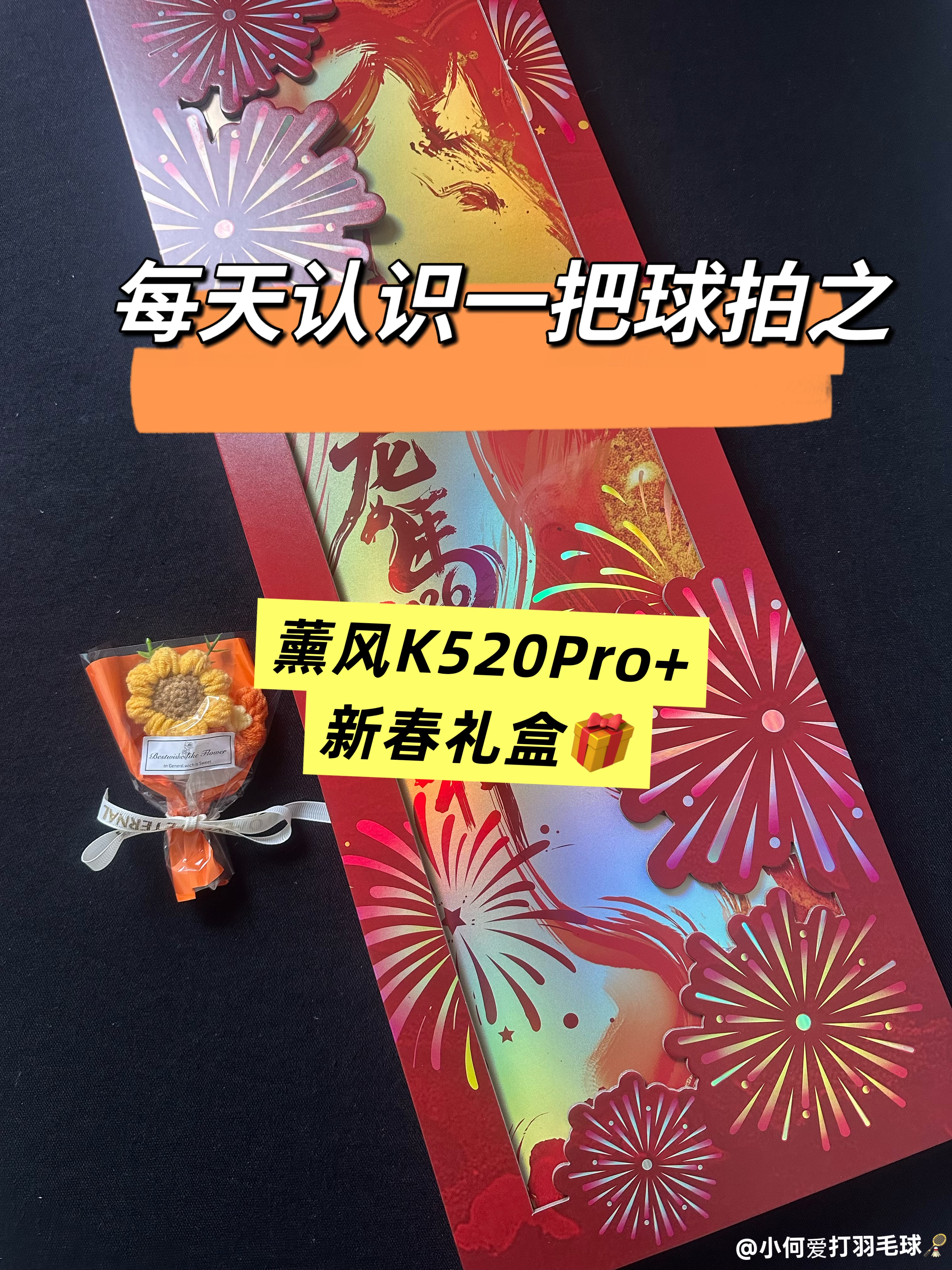 每天认识一把球拍之:「薰风K520pro新年礼盒」以焰火为信,以红金为礼
