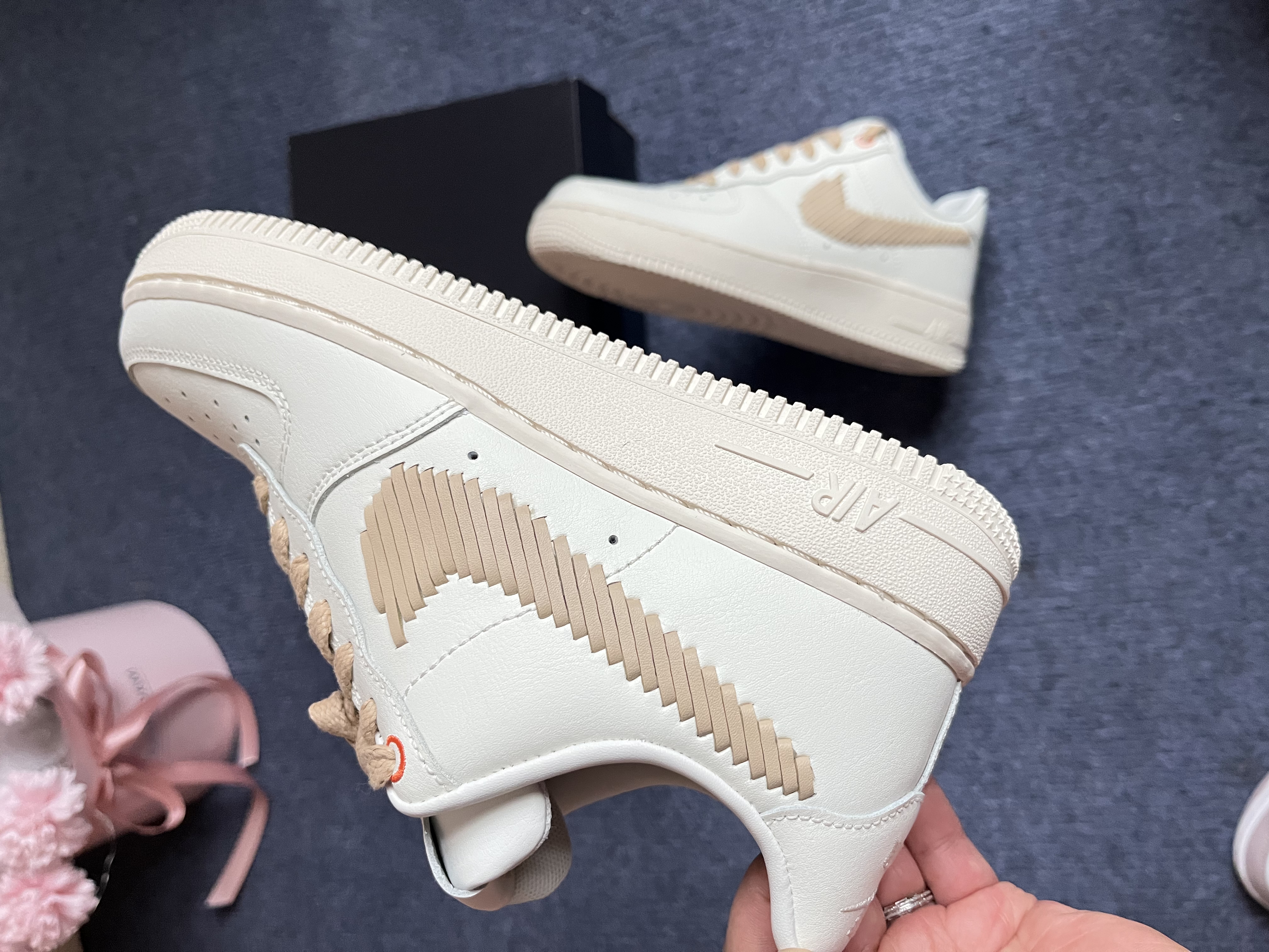 Air Force1浅米编织款❗️nike真会玩儿✨✨