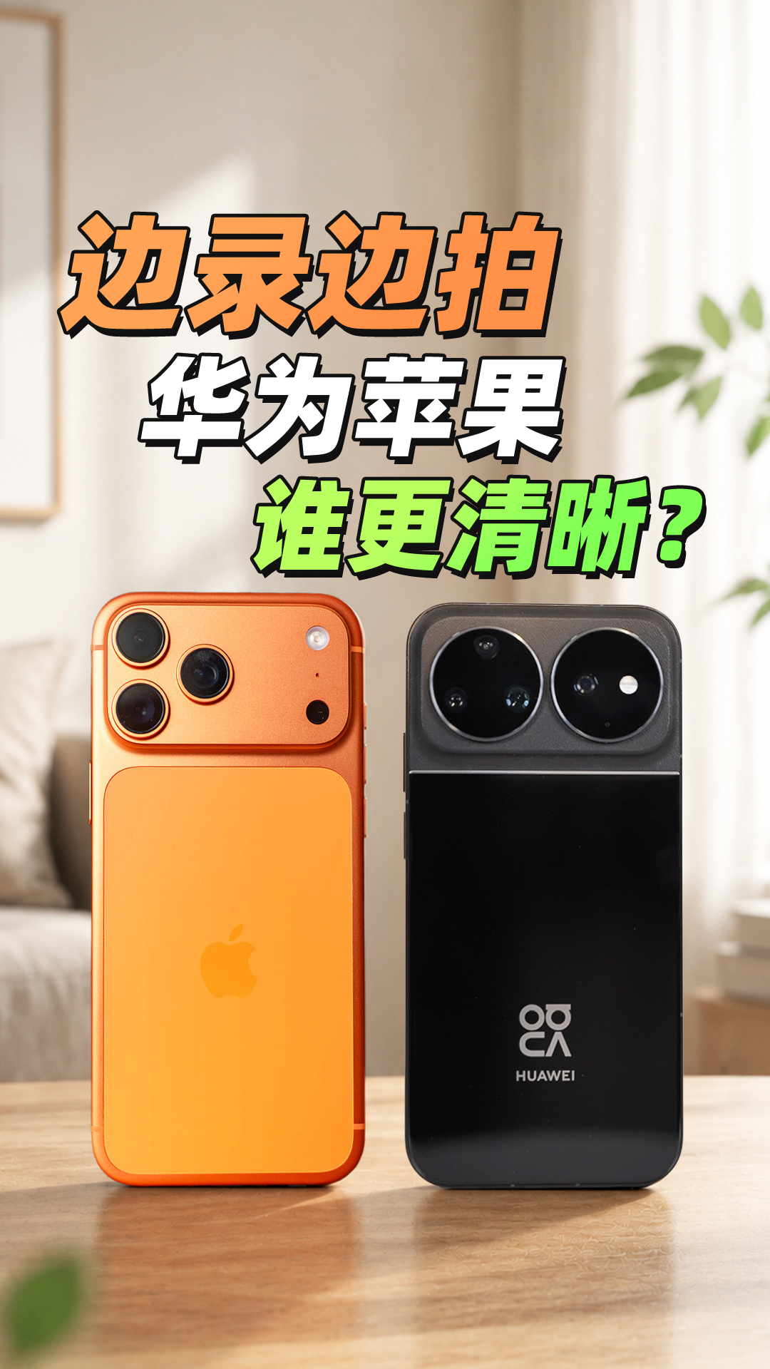 越级挑战，华为nova 16U对决苹果17PM，边录边拍差距有点大？