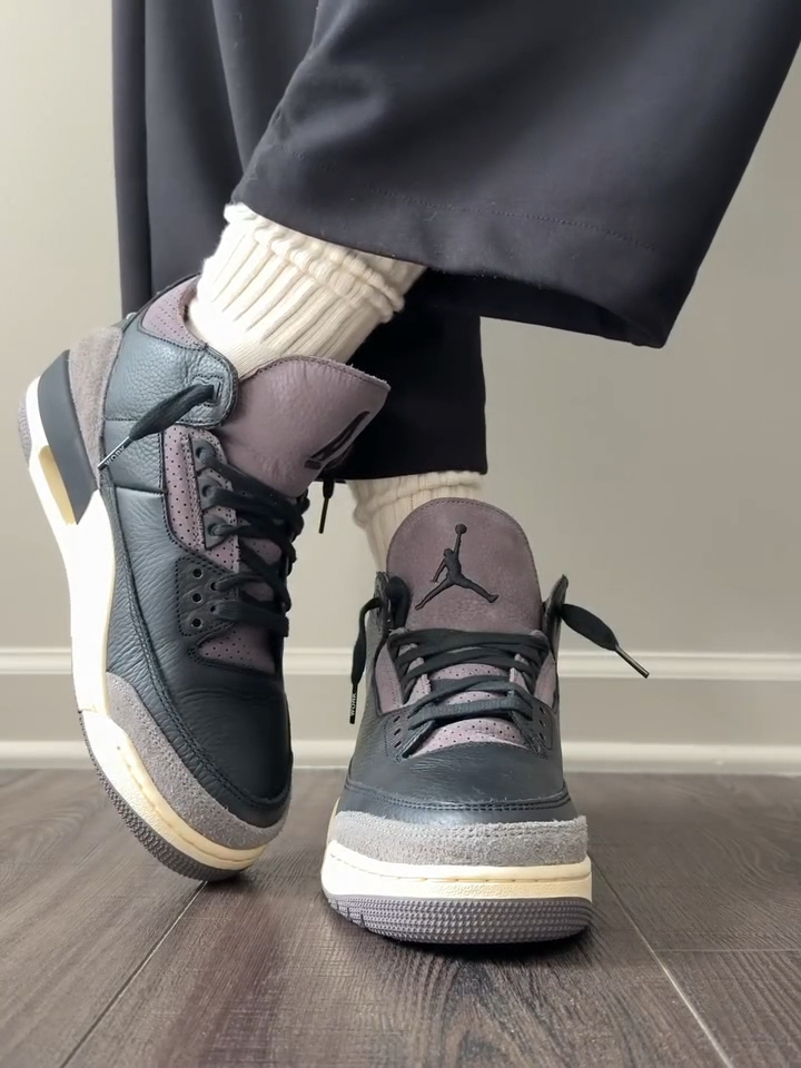 高级灰调天花板 A Ma Maniére × Air Jordan 3黑灰复古篮球鞋
