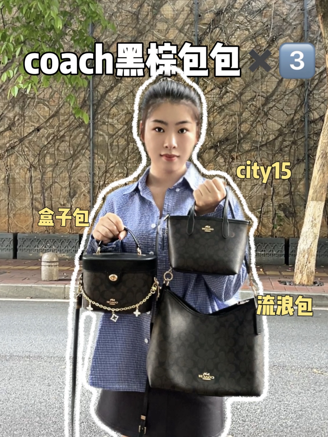 蔻驰黑棕色系包包她来啦！！