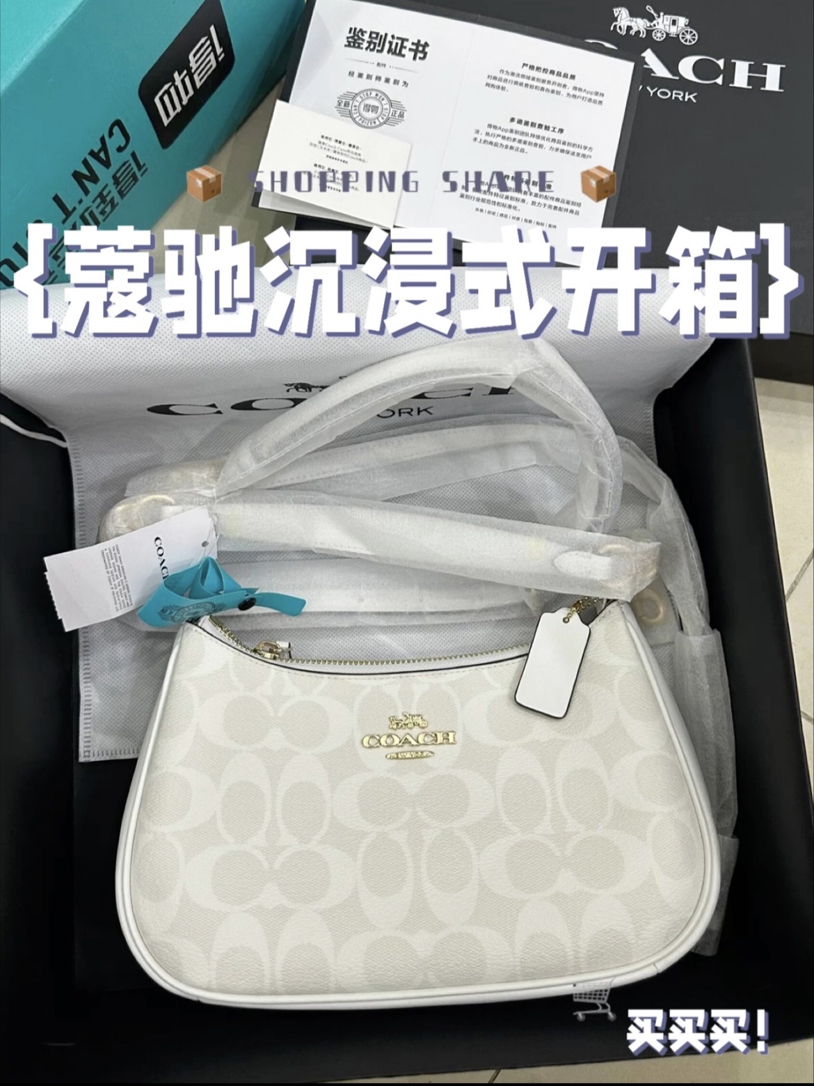 又是一个开箱视频今天是coach腋下包