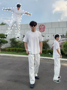 180/65kg | 极简全白,干净男生穿搭