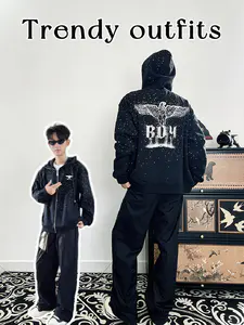 满天星闪钻连帽开衫|早秋街头穿搭
