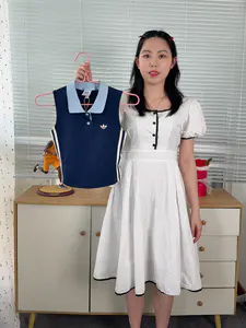 阿迪达斯|经典款无袖Polo上衣,藏青撞色复古风❗️