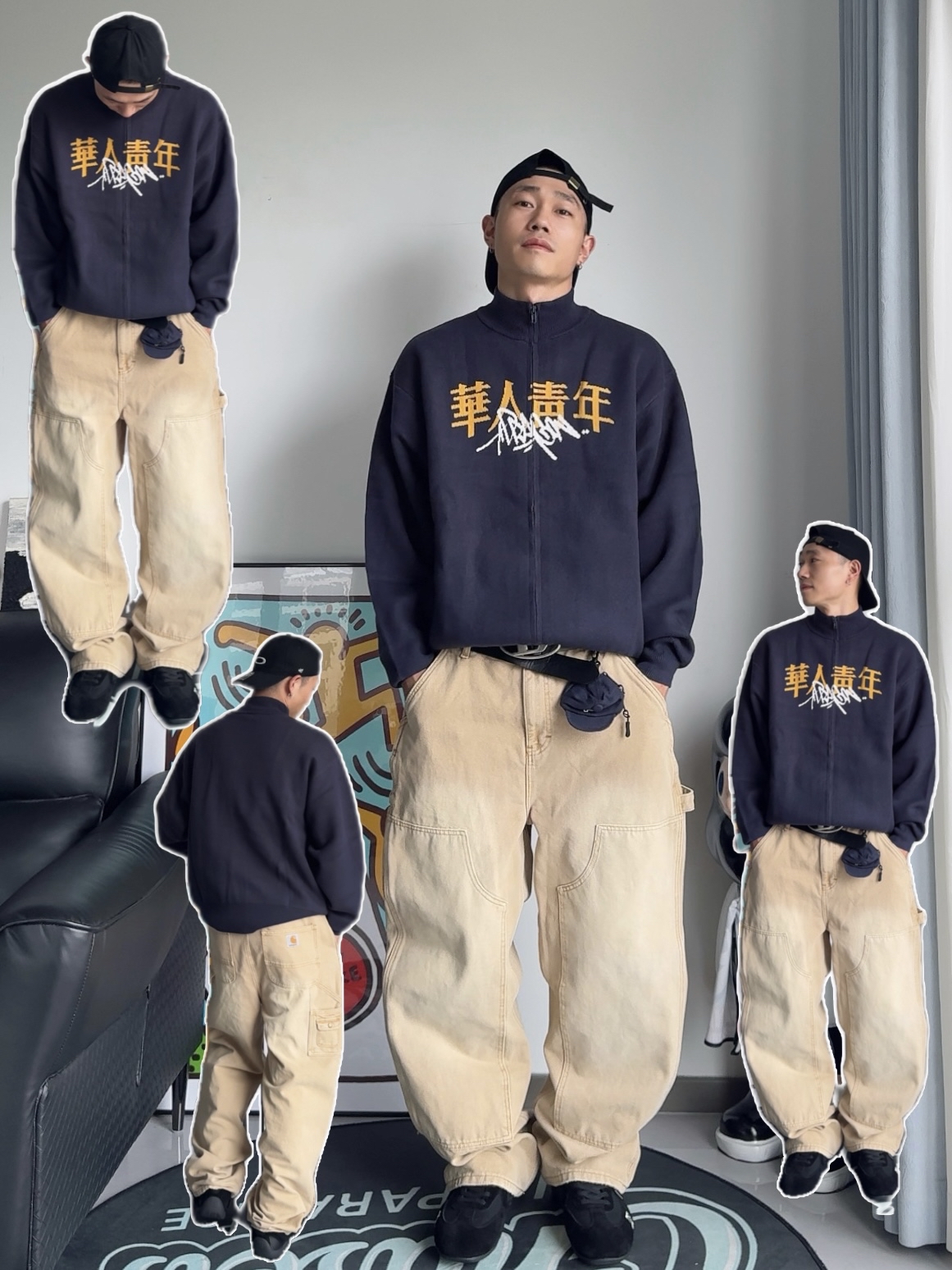 开学撞色搭配|整点国潮复古工装松弛风