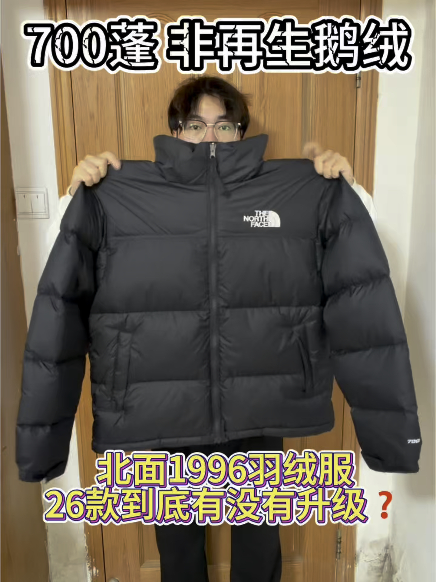 700蓬 非再生鹅绒❗️北面1996羽绒服26款到底有没有升级❓