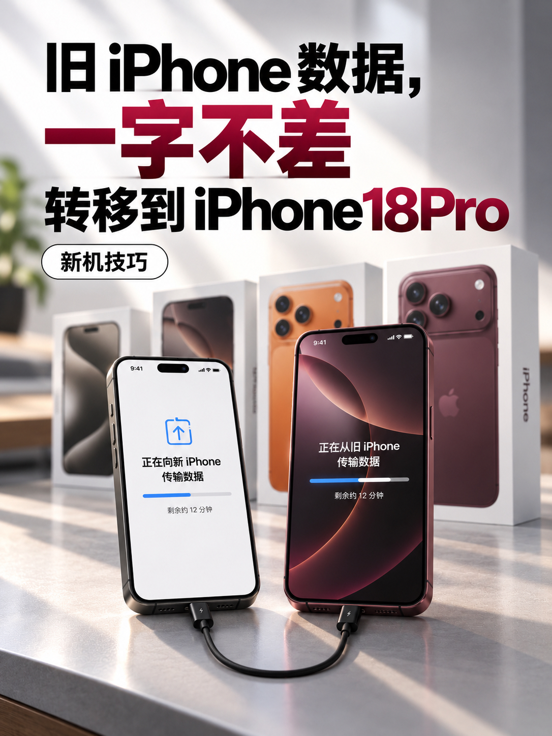 如何把旧iPhone的数据，一字不差地转移到iPhone18Pro？