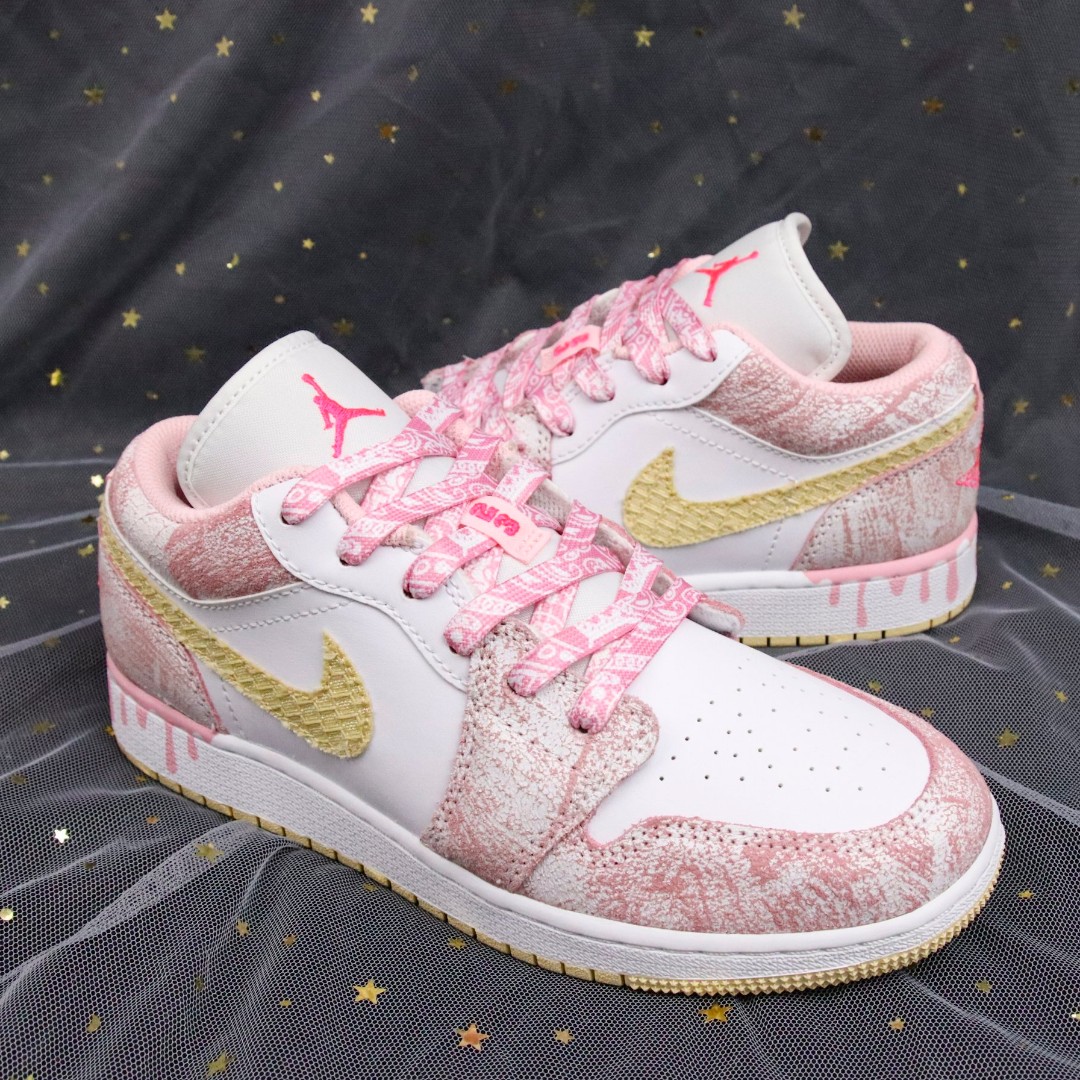 AJ1 Low "粉冰淇淋"颜值太炸了！