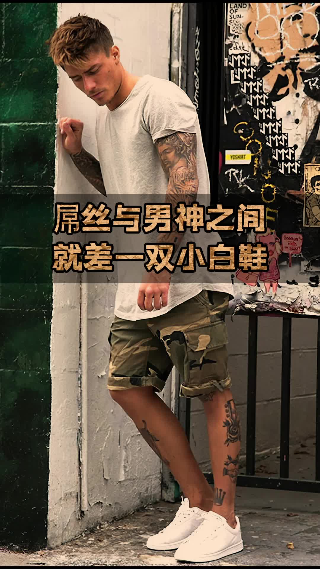 路人与男神之间就差一双小白鞋