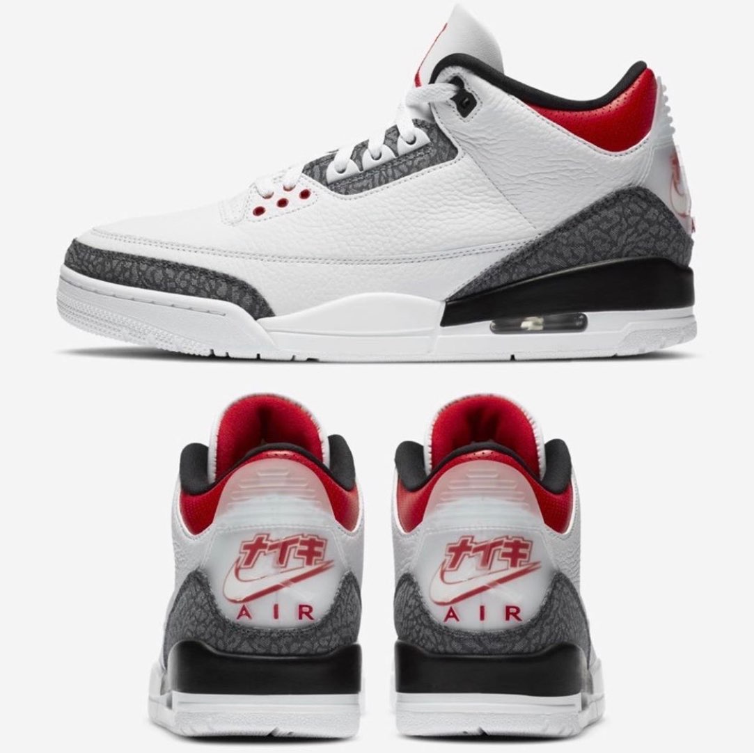 日本限定的Jordan 3 后跟logo