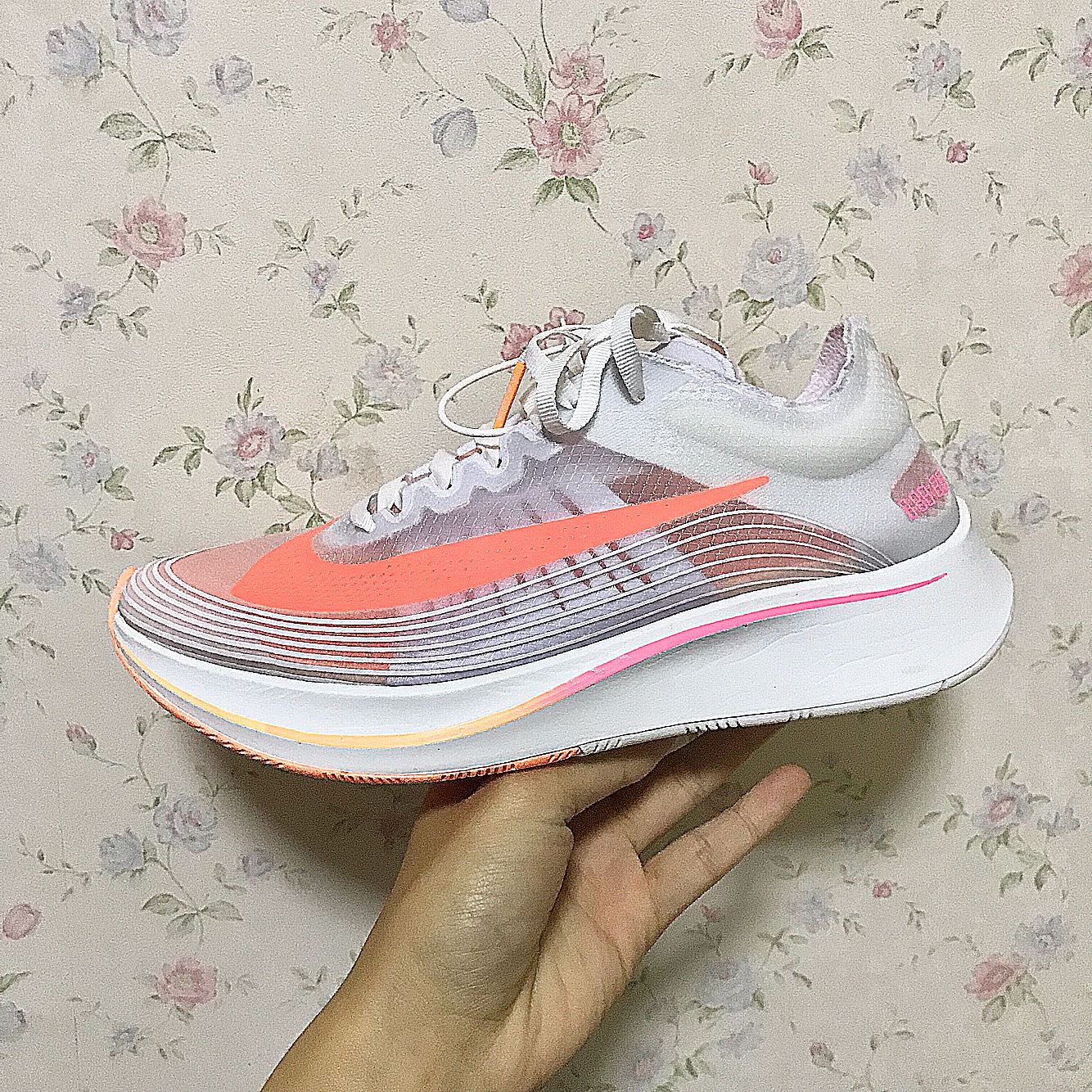 nike zoom fly白橙