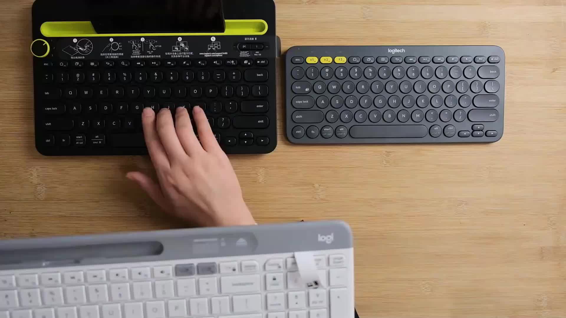 罗技 k380 k480 k580 蓝牙键盘对比评测（2）