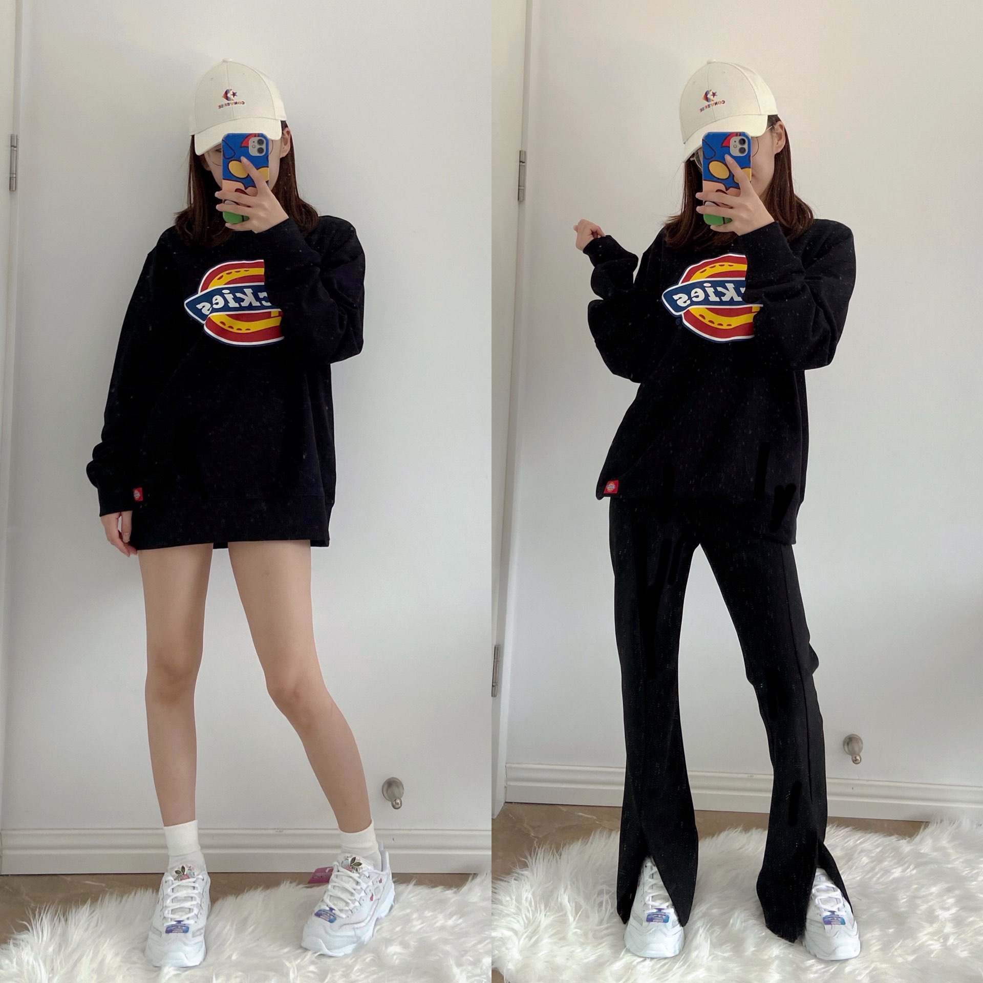 👕:dickes卫衣 
前身醒目的log