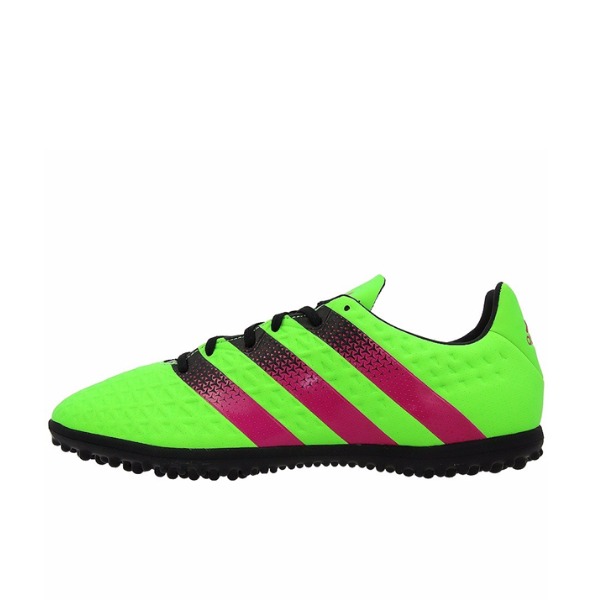 推荐商品：adidas ACE 16.3 TF 中端 碎钉 防滑耐磨 人造草地 运动 足球鞋  Green/Pink/Black 绿色