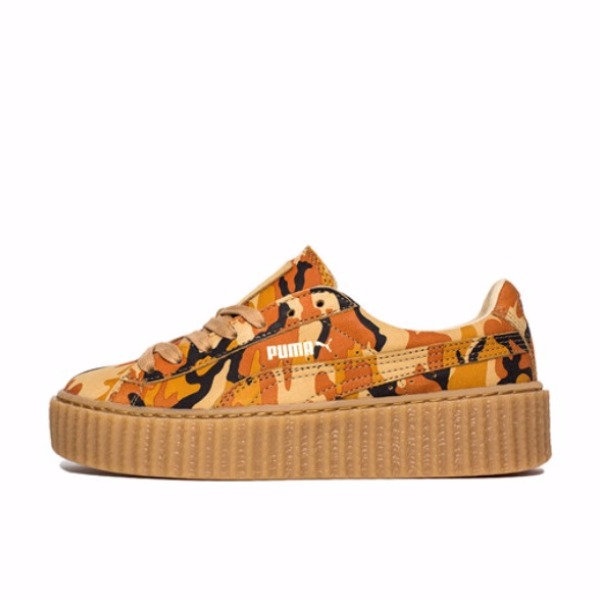 推荐商品：Puma/彪马 Creeper Phatty 板鞋 潮流休闲防滑轻便耐磨增高松糕复古厚底舒适简约 Orange 迷彩橙