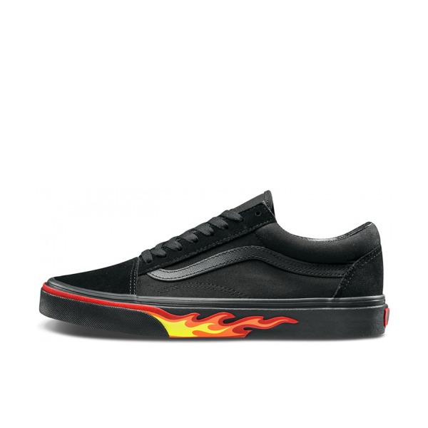 推荐商品：Vans/范斯 Old Skool 滑板鞋 板鞋 轻便防滑复古舒适经典 Flame Wall Black 火焰印花