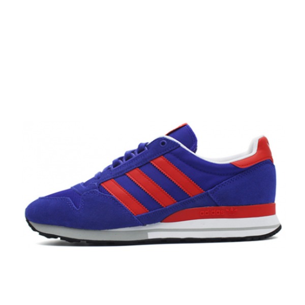 推荐商品：adidas Originals ZX 500 防滑耐磨 舒适轻便 复古减震 低帮 休闲鞋 Blue/Red/White/Grey 亮紫/红
