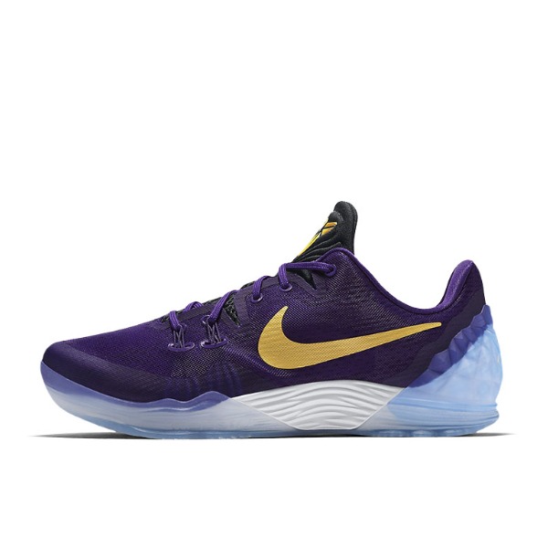 推荐商品：Nike Kobe Venomenon 5 毒液5 篮球鞋 防滑耐磨轻便圆头支撑实战系带低帮 Court Purple University Gold 白紫色