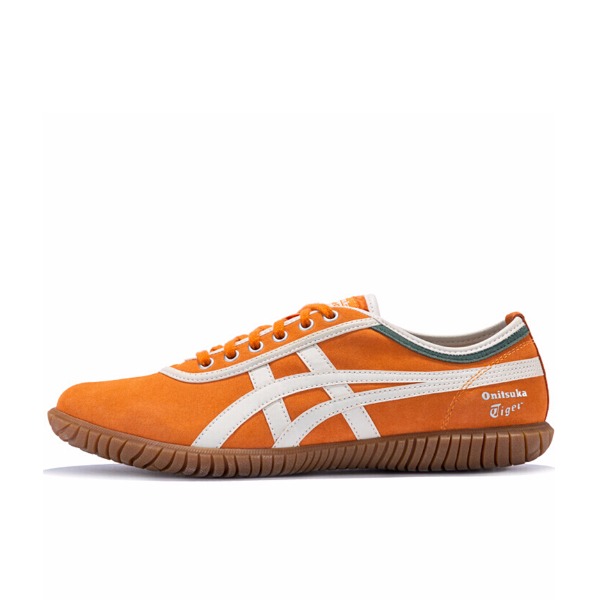 推荐商品：Onitsuka Tiger Tsunahiki 轻便透气 防滑耐磨 合成革 休闲鞋 Lava Orang/Oatmeal 橘色麂皮