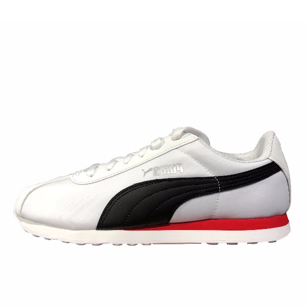 推荐商品：Puma/彪马 Turin 运动休闲鞋 复古百搭轻便舒适透气耐磨包裹性圆头 White/Black/Red 白黑红