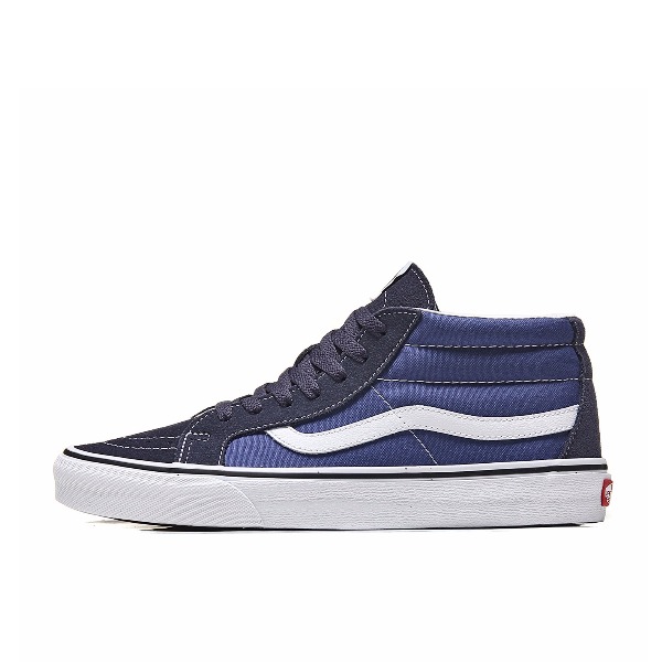 推荐商品：Vans/范斯 SK8-Mid 板鞋 潮流拼接复古百搭防滑耐磨 Night/Navy Skate/Casual 藏蓝