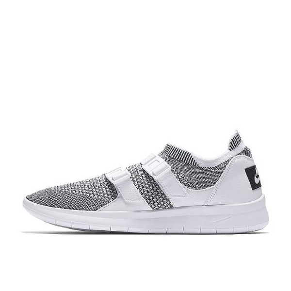 推荐商品：Nike Air Sock Racer Ultra Flyknit 运动休闲鞋 减震轻便防滑耐磨舒适透气低帮时尚一脚蹬 White Black 灰白