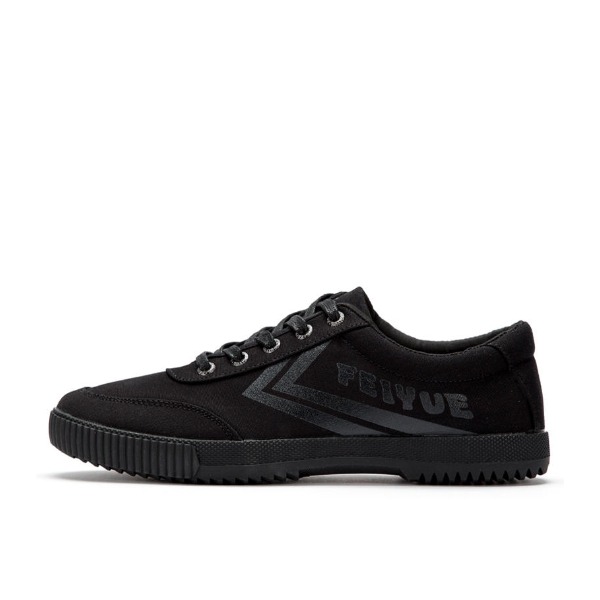 推荐商品：Feiyue/飞跃 复古 休闲 帆布鞋 FY-8038 纯黑色