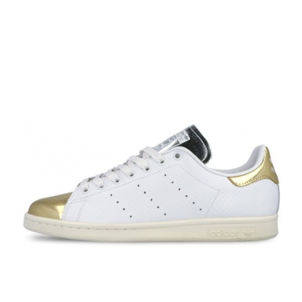 推荐商品：adidas Originals Stan Smith 板鞋 减震透气轻便低帮包裹性 Gold Toe 白色金脚趾