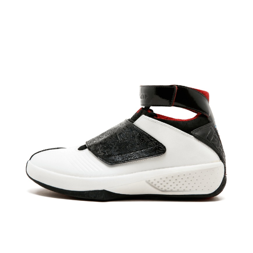 推荐商品：Air Jordan 20 篮球鞋 魔术贴防滑耐磨支撑平衡织物圆头高帮 Quickstrike 黑白镭射