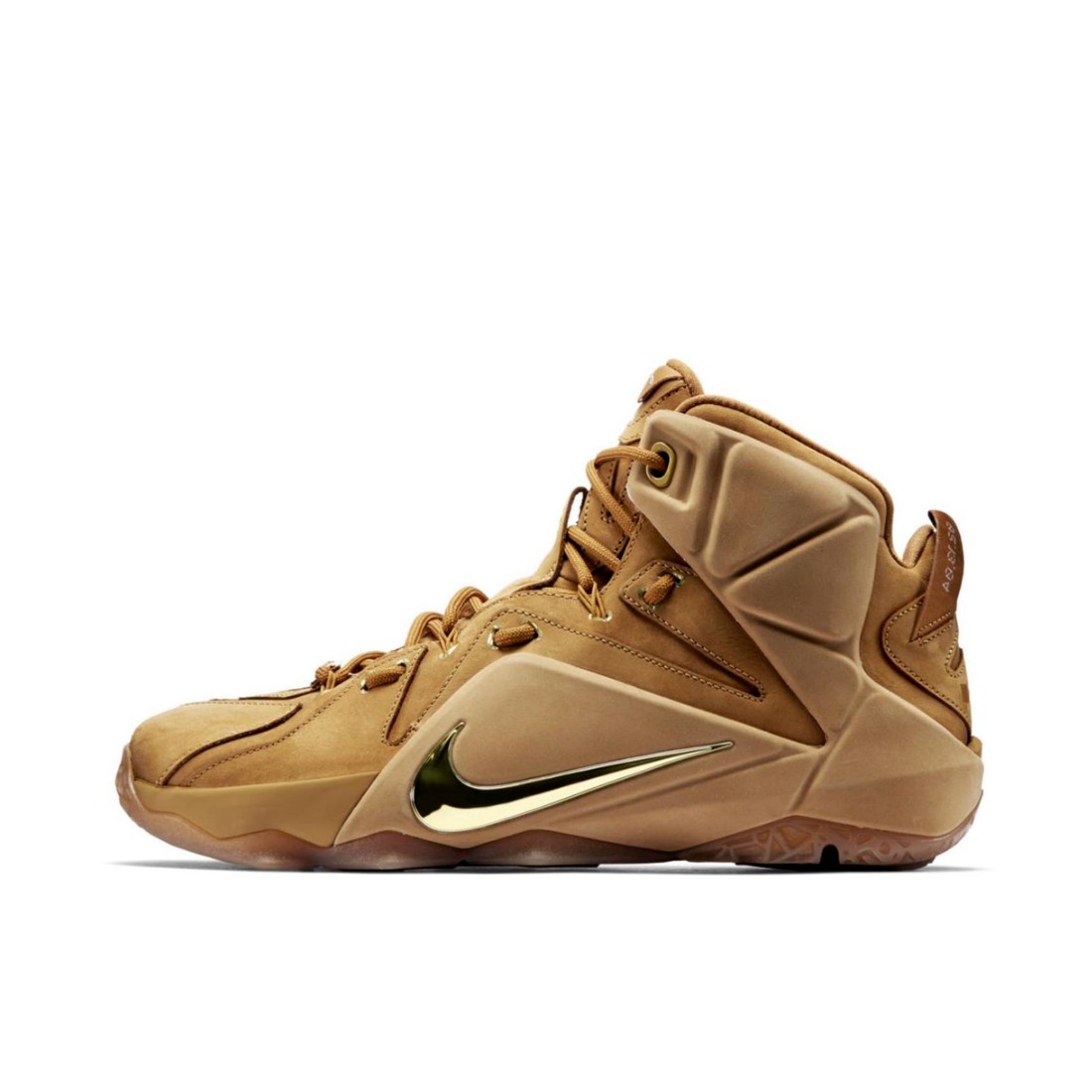 推荐商品：Nike Zoom LeBron 12 詹姆斯 防滑耐磨 缓震支撑 实战 织物 圆头 舒适百搭 中帮 篮球鞋 Wheat 米黄色
